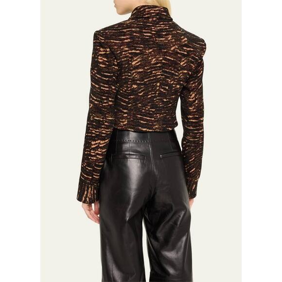 Ulla Johnson Adoni Cropped Jacket in Onyx L - Picture 4 of 5